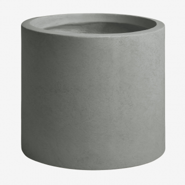 Aurevi Outdoor Cement Planter Ø45 Cm & Light Grey - Sklum