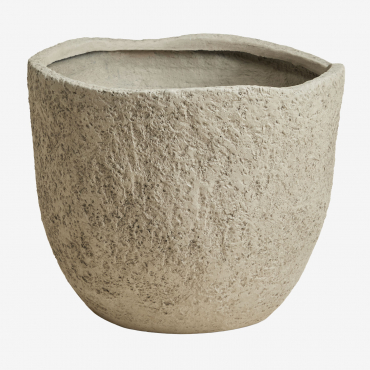 Outdoor Cement Planter Nuria Ø30 Cm - ↑25 Cm & Sand Brown - Sklum