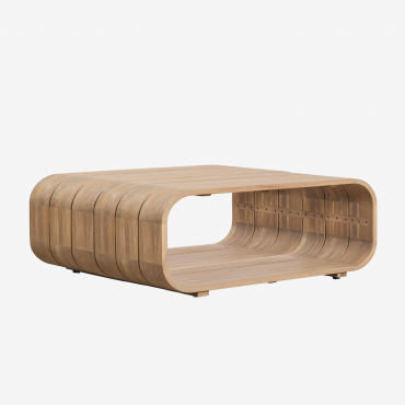 Rectangular 140x75 Cm Acacia Wood Brivori Garden Coffee Table Light Brown Acacia - Sklum