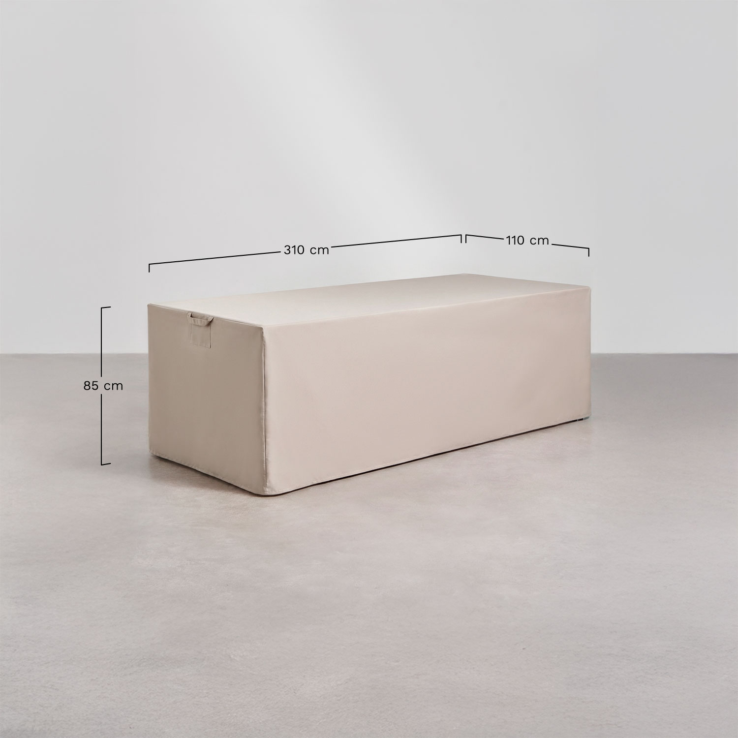 Rectangular Otley garden table protective cover, medidas