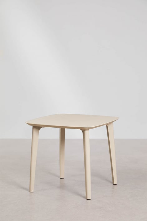Square garden table 85x85 cm in Scand polypropylene - Tapioca Beige