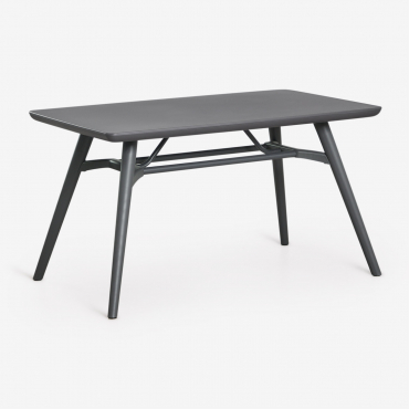 Rectangular Dining Table 135x80 Cm In Scand Polypropylene Grey Graphite - Sklum