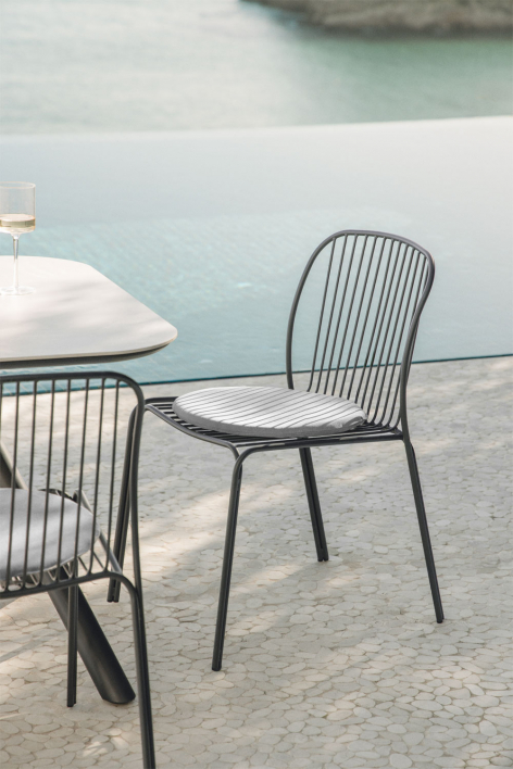 Anerina steel garden chair - Grey Graphite