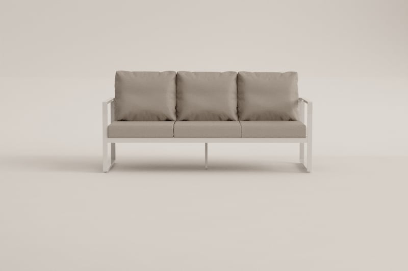 3-seater Lipov aluminum garden sofa