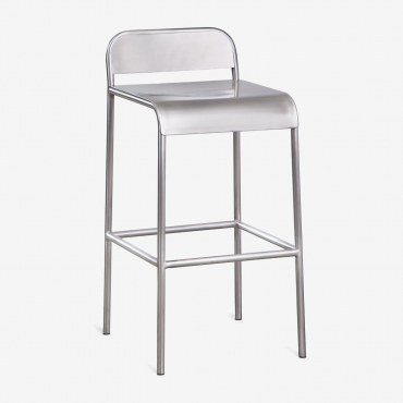 Narnial Stainless Steel Bar Stool ↑65 Cm - Sklum