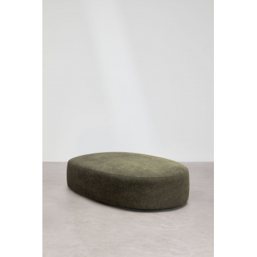 Giorgia Upholstered Modular Sofa Chaise Longue Seat Fabric Army Green - Sklum