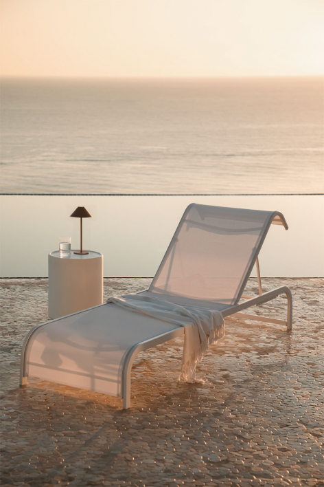 Marietta steel reclining sun lounger