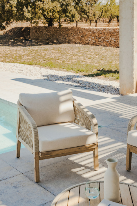 Dubai acacia wood garden armchair