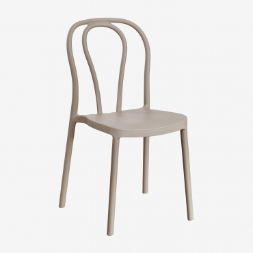 Stackable Dining Chair In Polypropylene Mizzi Moka Brown - Sklum
