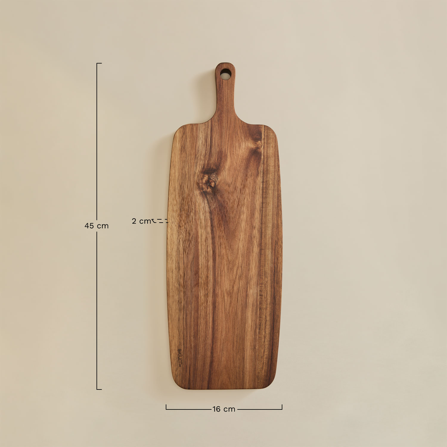 Acacia wood cutting board Lioren, medidas