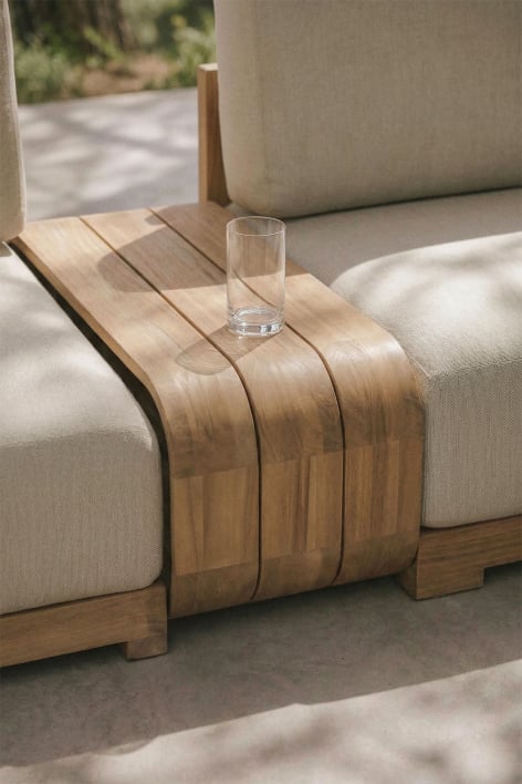 Rectangular 85x35 cm acacia wood Brivori garden side table