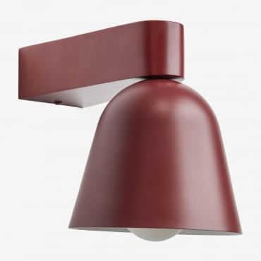 Briavel Iron Outdoor Wall Light Wine Red - Sklum