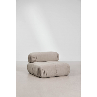 Central Module For Vacuum-packed Bouclé Modular Sofa Kendall Bouclé Brown Sand - Sklum