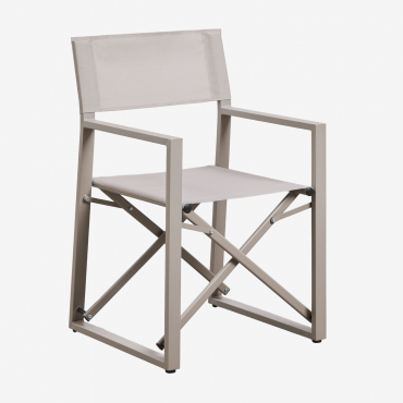 Antoliana Steel Folding Garden Director's Chair Moka Brown - Sklum