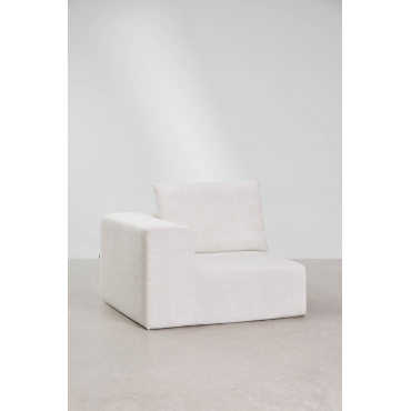 Norridge Vacuum-packed Chenille Modular Sofa Corner Module Cream Beige Chenille - Sklum