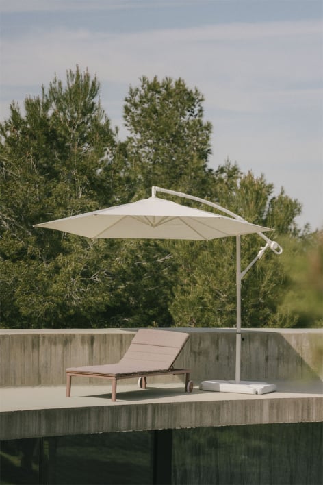 Sirka reclining lounger in acacia wood and steel