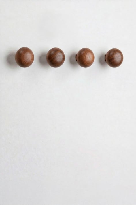 Set of 4 wooden wall hooks Crel