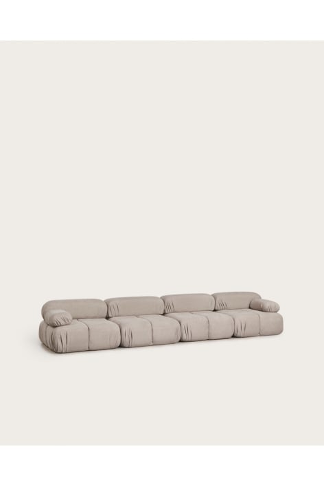 Vacuum-packed 4-piece modular bouclé sofa Kendall