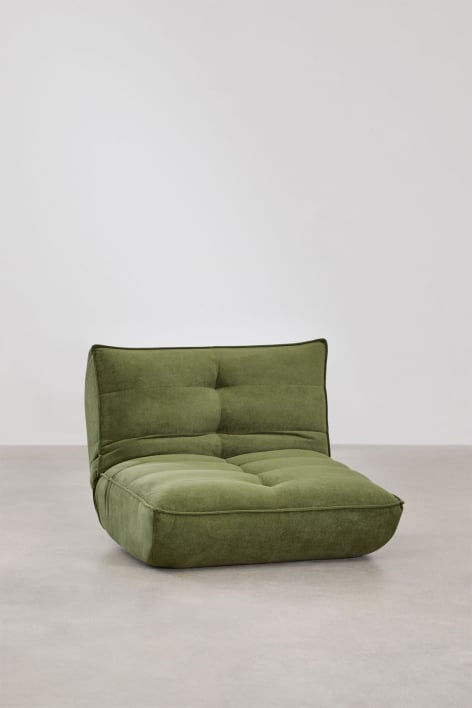 Pack of 2 Mati upholstered recliner armchairs - Intense Olive Green Fabric