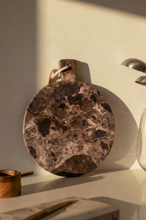 Round serving board Ø20 cm in Calven marble