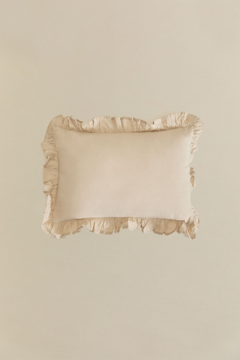 Rectangular cushion 35x50 cm in Clouzot cotton - Nude beige