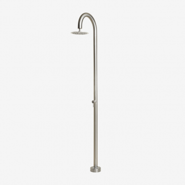 Rodri Stainless Steel Outdoor Shower Brushed Grey - Sklum