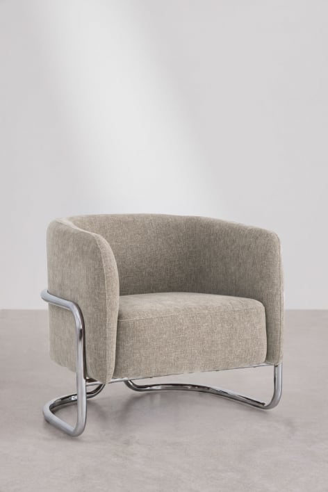 Pack of 2 upholstered and iron Zantria armchairs