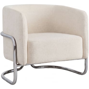 Pack Of 2 Upholstered And Iron Zantria Armchairs Cream Beige Chenille - Sklum