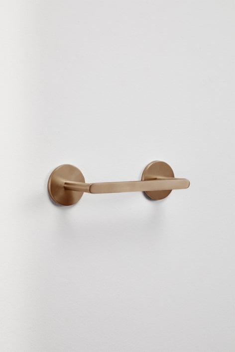 Brushed rose gold stainless steel toilet roll holder Caldrumi - Brushed Rose Gold