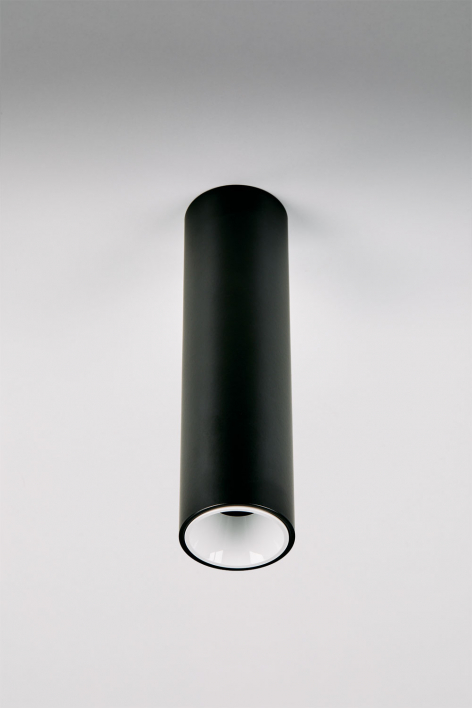 Round surface-mounted LED ceiling applique in Luisiana aluminum Ø4 cm - Black - White