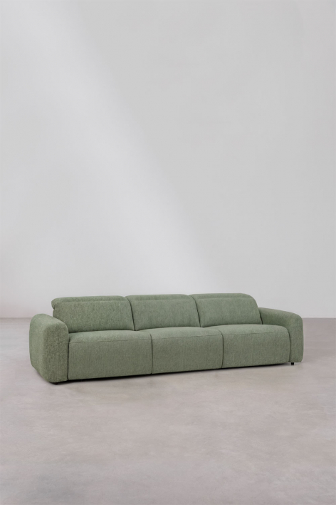 3-seater electric reclining sofa upholstered in Peggy