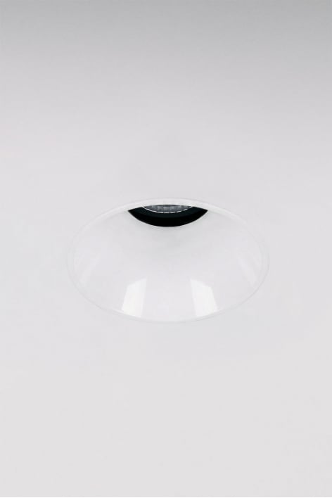Round Ø6.8 cm trimless recessed LED downlight for outdoor use in aluminum Luisiana