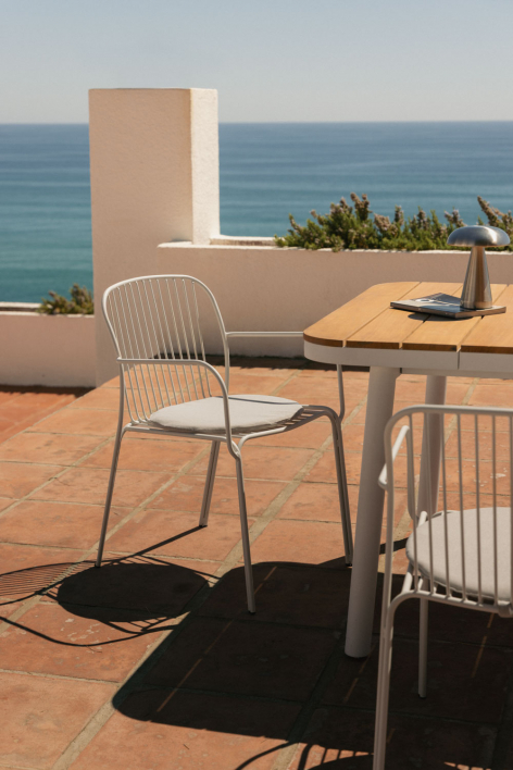 Anerina steel garden chair with armrests