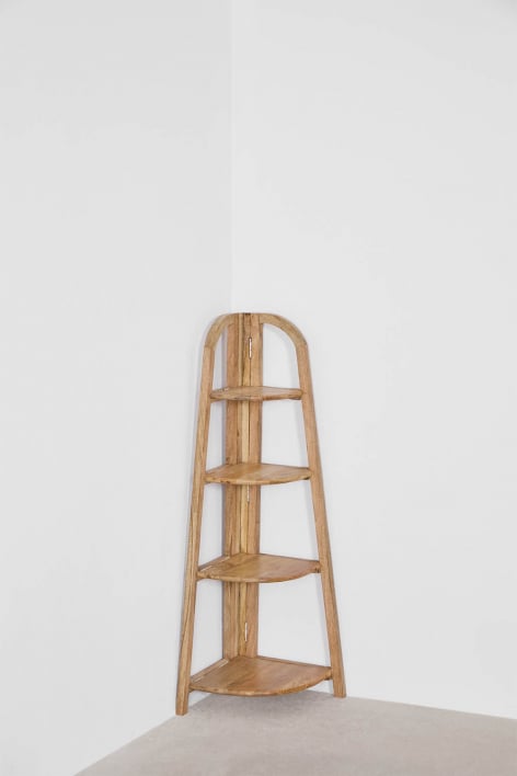 Shelby mango wood corner shelf