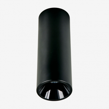 Round Ø5.7 Cm Surface-mounted Led Ceiling Light For Outdoor Use In Aluminum Luisiana Black & White 3000k & 8 W & 38o - Sklum