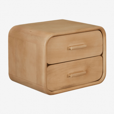 Aylin 40x30 Cm Floating Wooden Nightstand Mango Wood - Sklum