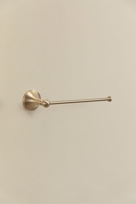 Wall-mounted towel rail with 20 cm bar in brushed gold stainless steel Alejandra