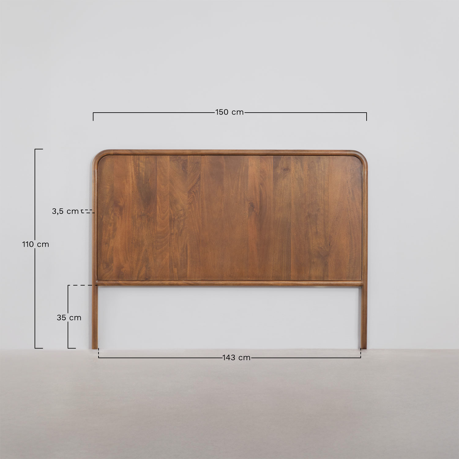 Maupaul mango wood headboard, medidas