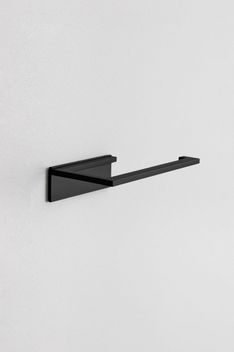 Matt black stainless steel toilet roll holder Jalter