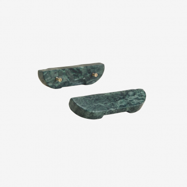 Pack Of 2 Natural Stone Handles Tinesla Green Marble Udaipur & ↔︎ 15 Cm - Sklum