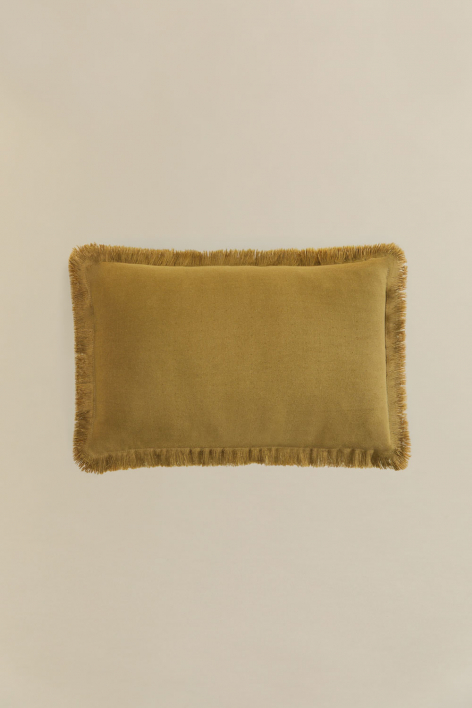 Rectangular cushion 30x50 cm in cotton Soncey - Dark Mustard