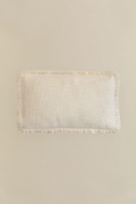 Rectangular cushion 30x50 cm in cotton Soncey - Gardenia White