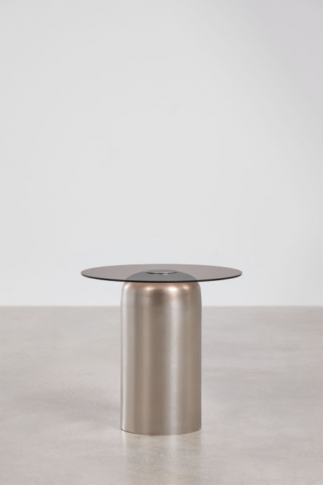 Alliser Ø40 cm bedside table - Steel Grey