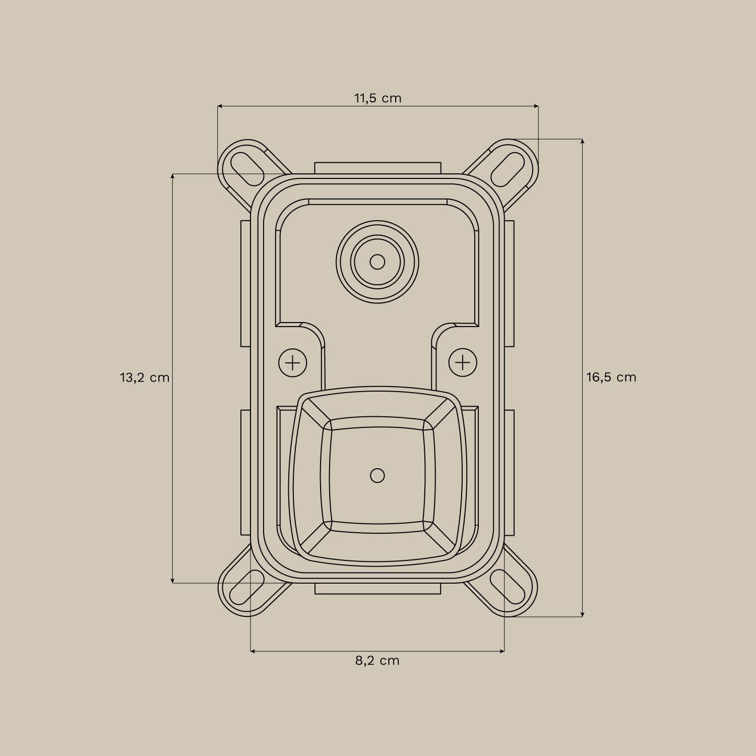 Built-in thermostatic shower column in brass Alejandra, medidas