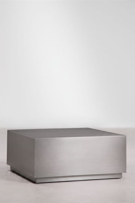 Rectangular 100x70 cm garden coffee table in Iuraima stainless steel