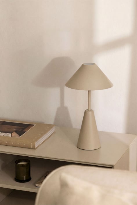 Wireless LED iron table lamp Alexis
