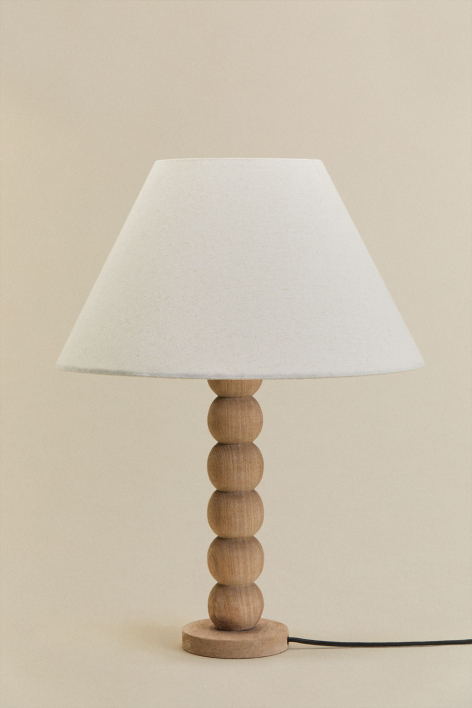 Soler mango wood table lamp