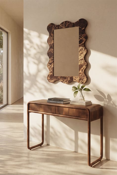 Maupaul mango wood 110x40 cm hallway console table