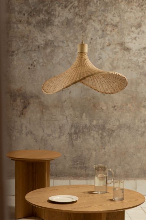 Chaifer bamboo hanging ceiling lamp - NATURAL