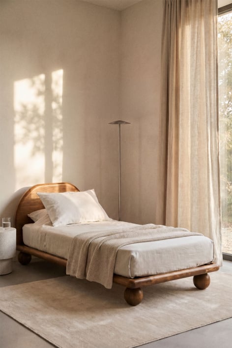 Bicheno mango wood bed - Dark Handle Wood